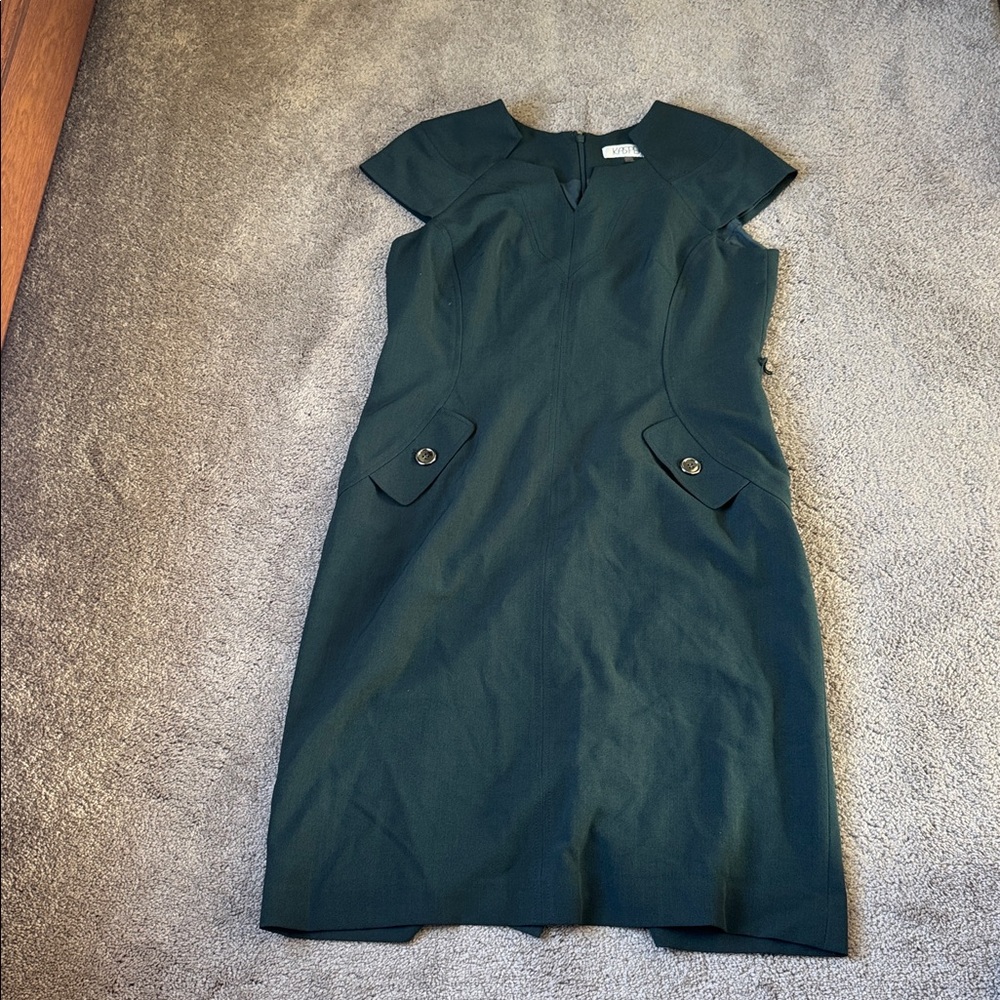 Kasper Dark Green Dress SIZE 12